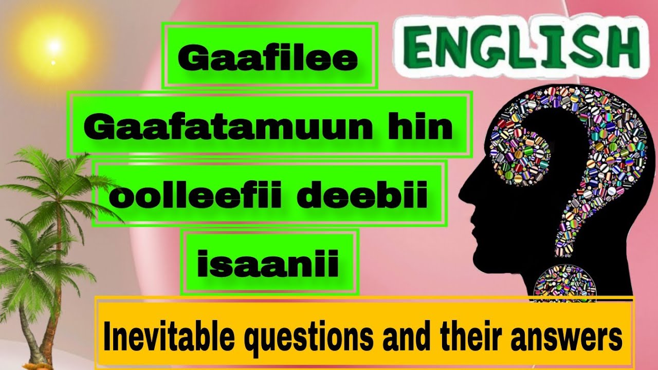 Afaan Oromoo fi English jalqabarraa @Basic English OC