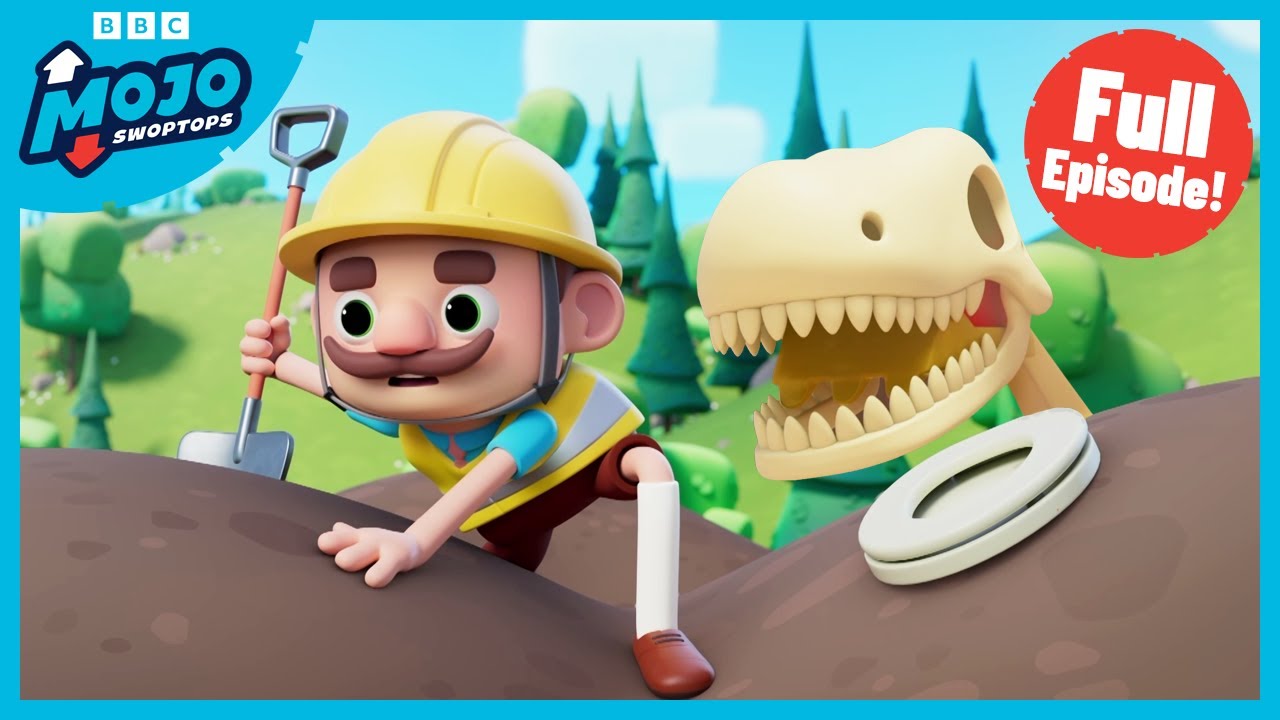 Dino Dig | FULL EPISODE - S1 E50 | Mojo Swoptops - Kids Truck Cartoon