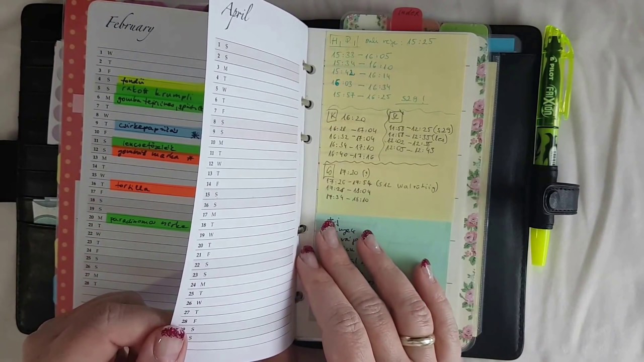 Filofax Personal Cavendish setup - end of January 2017