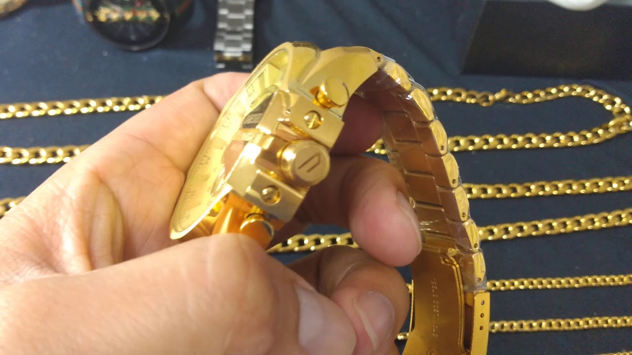 Relógio Banhado a Ouro 18k - 10BAR