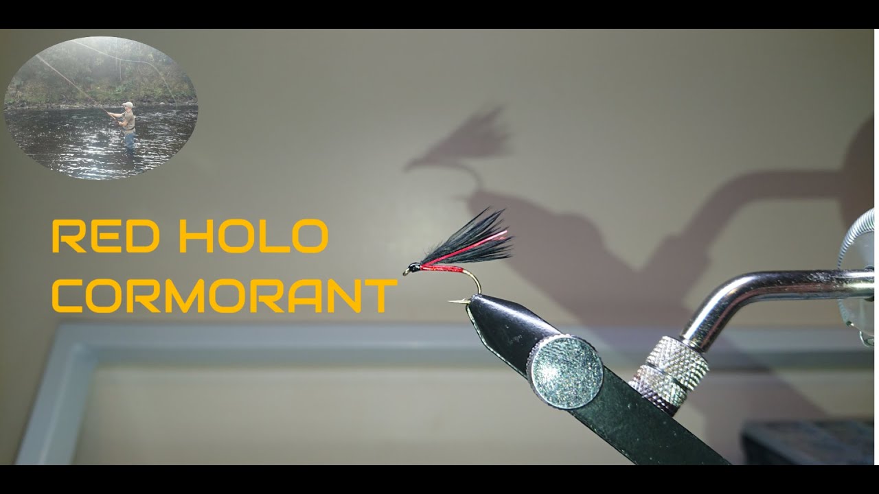 FLY TYING THE RED HOLOGRAPHIC CORMORANT (TROUT FLY)