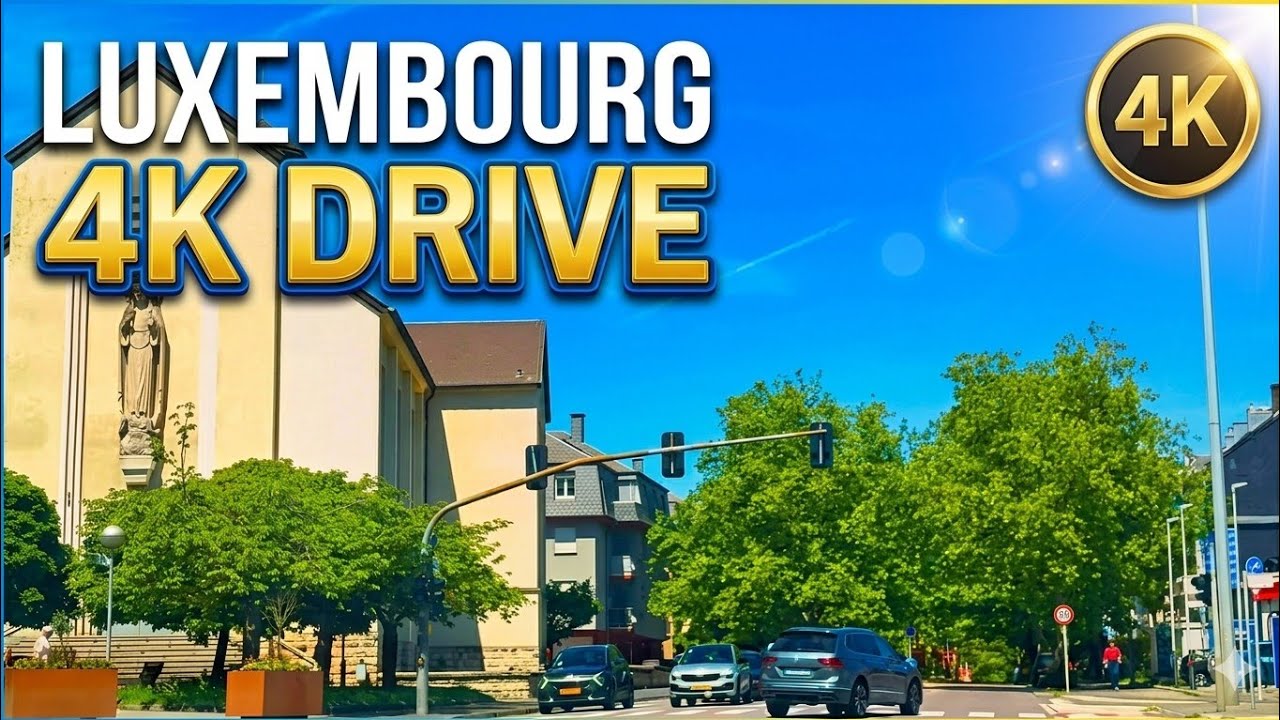 Scenic Drive in Luxembourg 4K - Summer Road Trip (Original Sound)