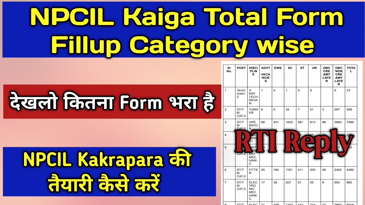 NPCIL KAIGA TOTAL FORM FILLUP 2025 || NPCIL KAIGA TOTAL FORM FILLUP || NPCIL EXPECTED EXAM DATE