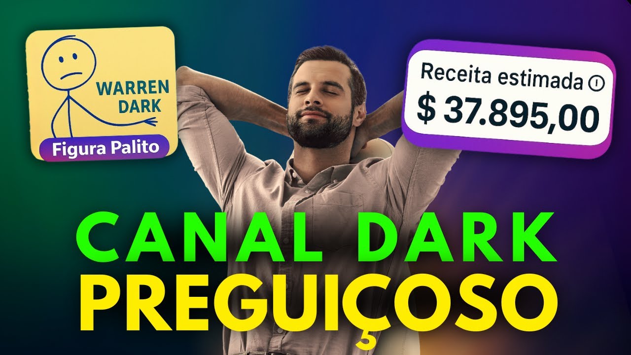 COPIE O NOVO CANAL DARK DE PREGUIÇOSO QUE MONETIZA COM 5 VÍDEOS - AULA COMPLETA GRATUITA