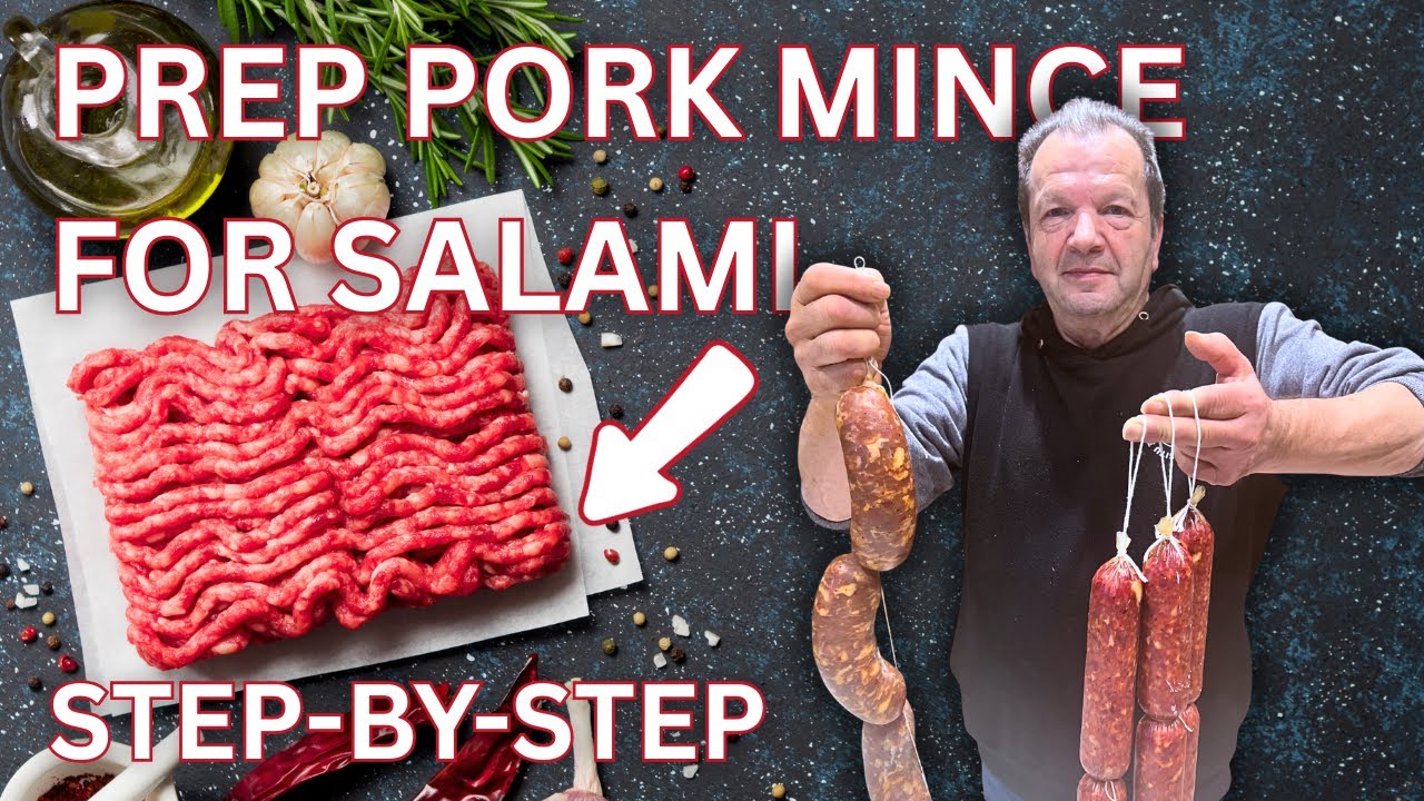 How To Prepare Pork Mince For Homemade Salami | Traditional Italian Recipe 🇮🇹