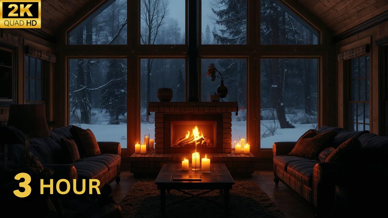 You’re Alone in a Dark Luxury Living Room | Cozy, Intimate Cabin Ambience 🕯️