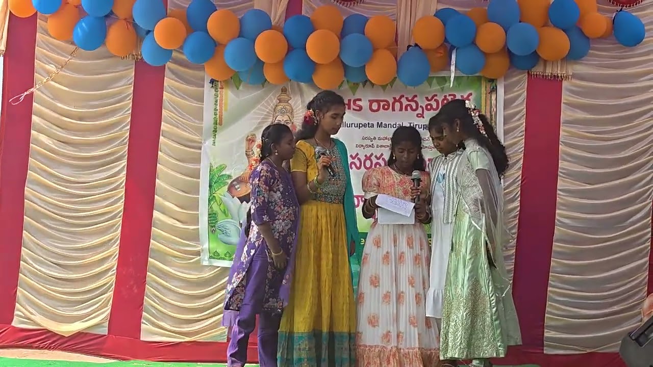 Song from 9th class girls at Ragannapatteda ZPHS on the occassion of Saraswati Pooja 2026
