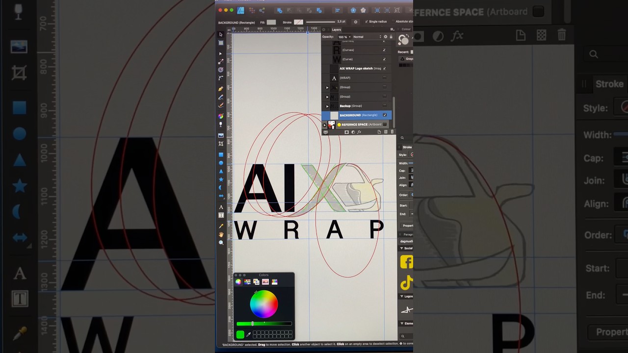 Logo design for wrapping cars company &laquo;AIX WRAP 🚘 + 🎞&raquo; #logodesign #affinitydesigner #design #fyp