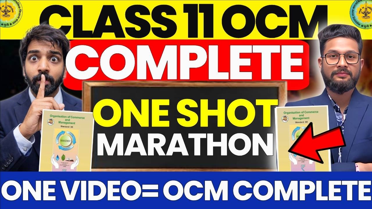 11th OCM One  Shot Complete Marathon | 11th OCM Complete Book Revision in 1 Video | JR College |