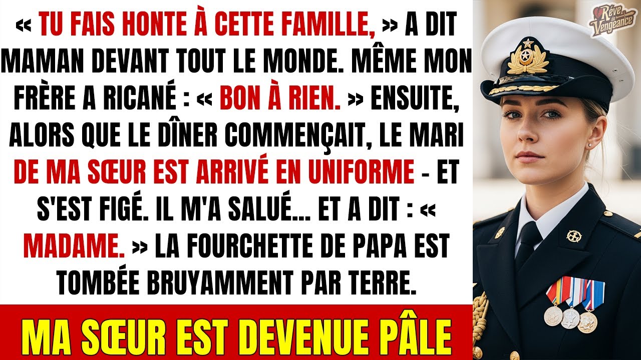 Ma famille m’a traitée de bonne à rien—puis mon beau-frère, officier de marine décoré, m’a saluée