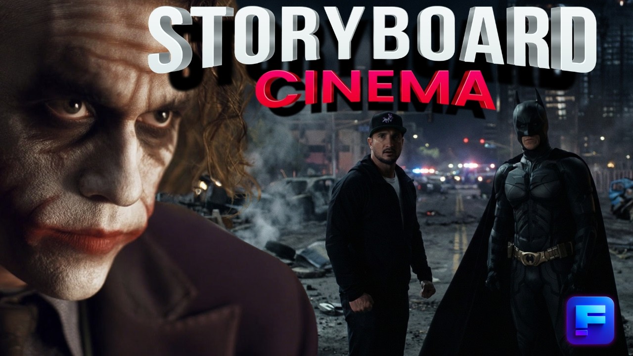 Сцены из фильма, созданные с помощью ИИ по одной подсказке (раскадровка Freepik)