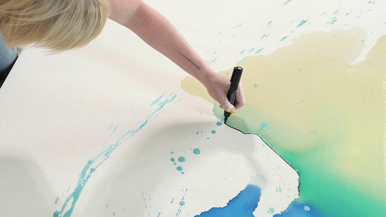 Laura Krudener  - Poured Action Painting