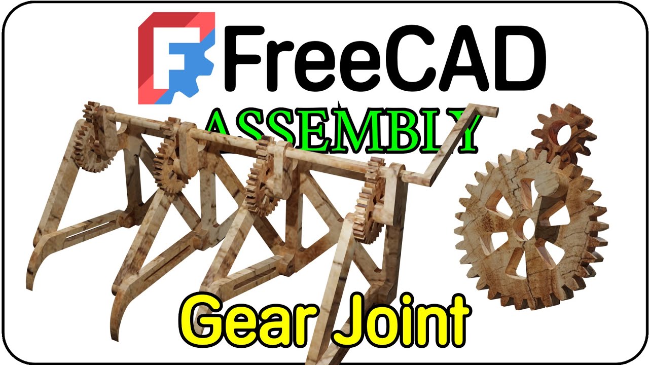 The New Assembly Workbench of FreeCAD 1.0: Revolute, Cylindrical, and Gear Joints in FreeCAD
