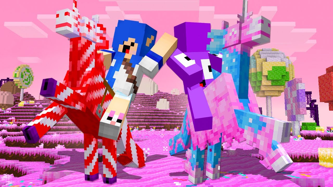 Sobrevivendo com Cavalos Doces na Caverna Doce Minecraft