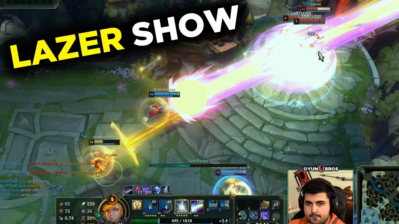 5'Lİ LAZER SHOW!! | LUX BİRİMİZ HEPİMİZ İÇİN Oyunbros LoL