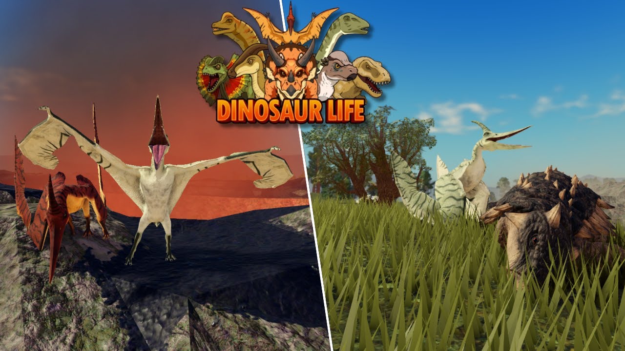 Pteranodon Hunting In Dinosaur Life │ Roblox🦖