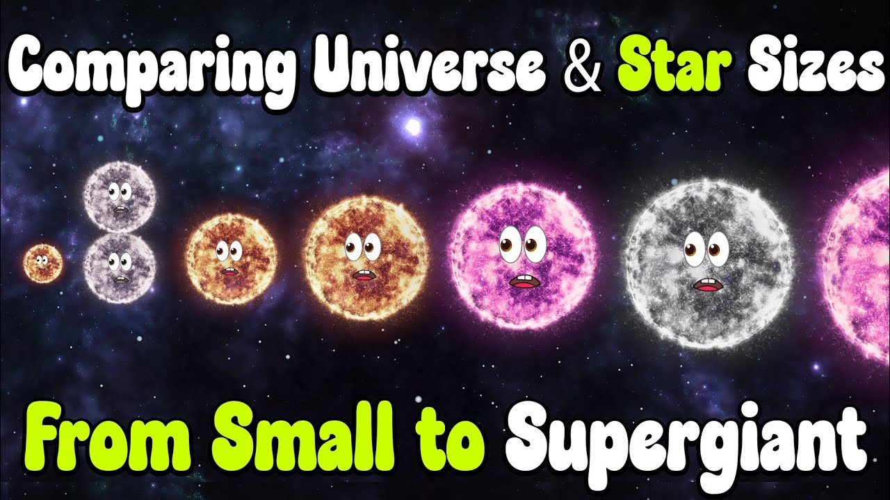 Comparison Universe & Star Sizes : From Small To Supergiant | #universesizecomparison #kidsvideo