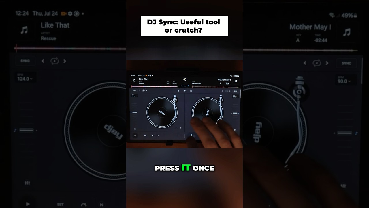 Объяснение функции Djay Pro Sync: идеальное совпадение BPM для сетов 