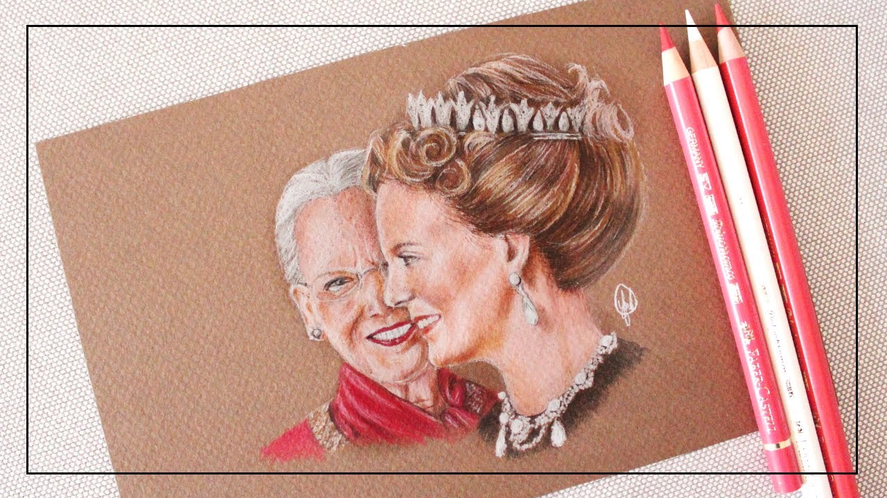 Portr&aelig;ttegning af Dronning Margrethe I Dronningen fylder 80 &aring;r