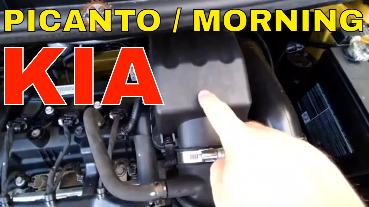 KIA Picanto air filter change DIY, Picanto/ Morning, change replace air filter DIY 
