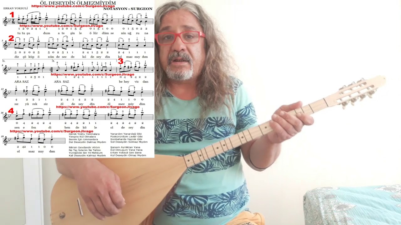 SOLFEJ ÖL DESEYDİN ÖLMEZ MİYDİM KISA SAP BAĞLAMA EKLEYEN SURGEON