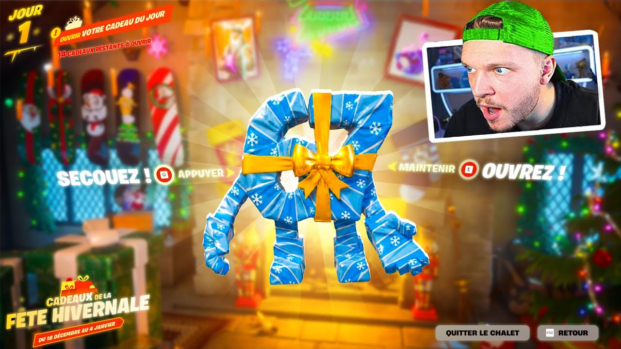 J'ouvre TOUS LES CADEAUX du Chalet Fortnite ! (F&ecirc;te Hivernale)