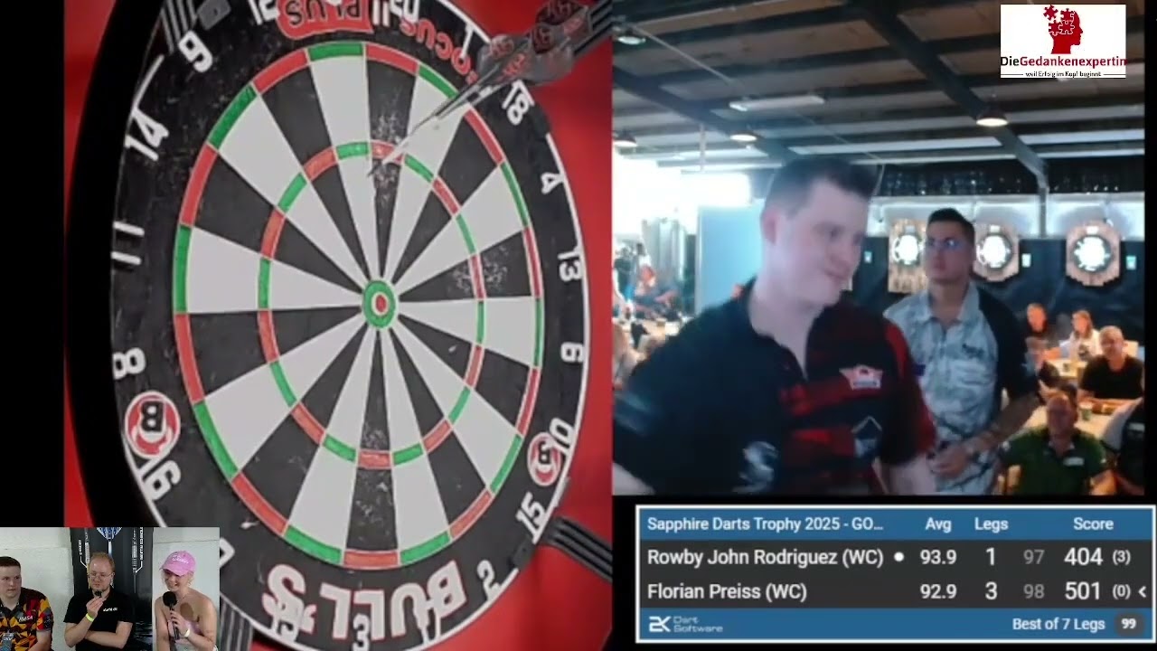 PDC-Star Rowby John Rodriguez vs WDF Nr.1 Florian Preis – Mega-Duell! 🔥 | Sapphiredarts Trophy 2025