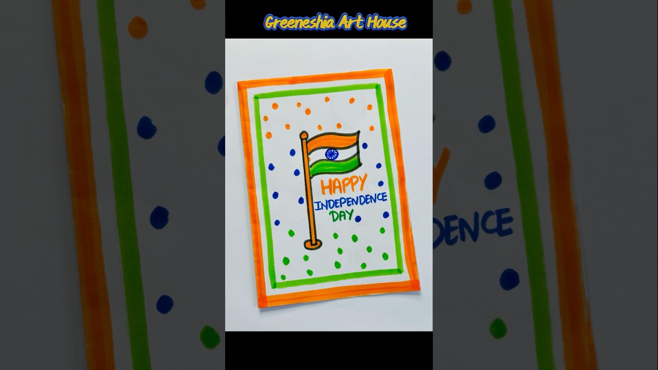 Indian Flag Drawing 🇮🇳 Cute Tricolour craft | Happy Independence day 
