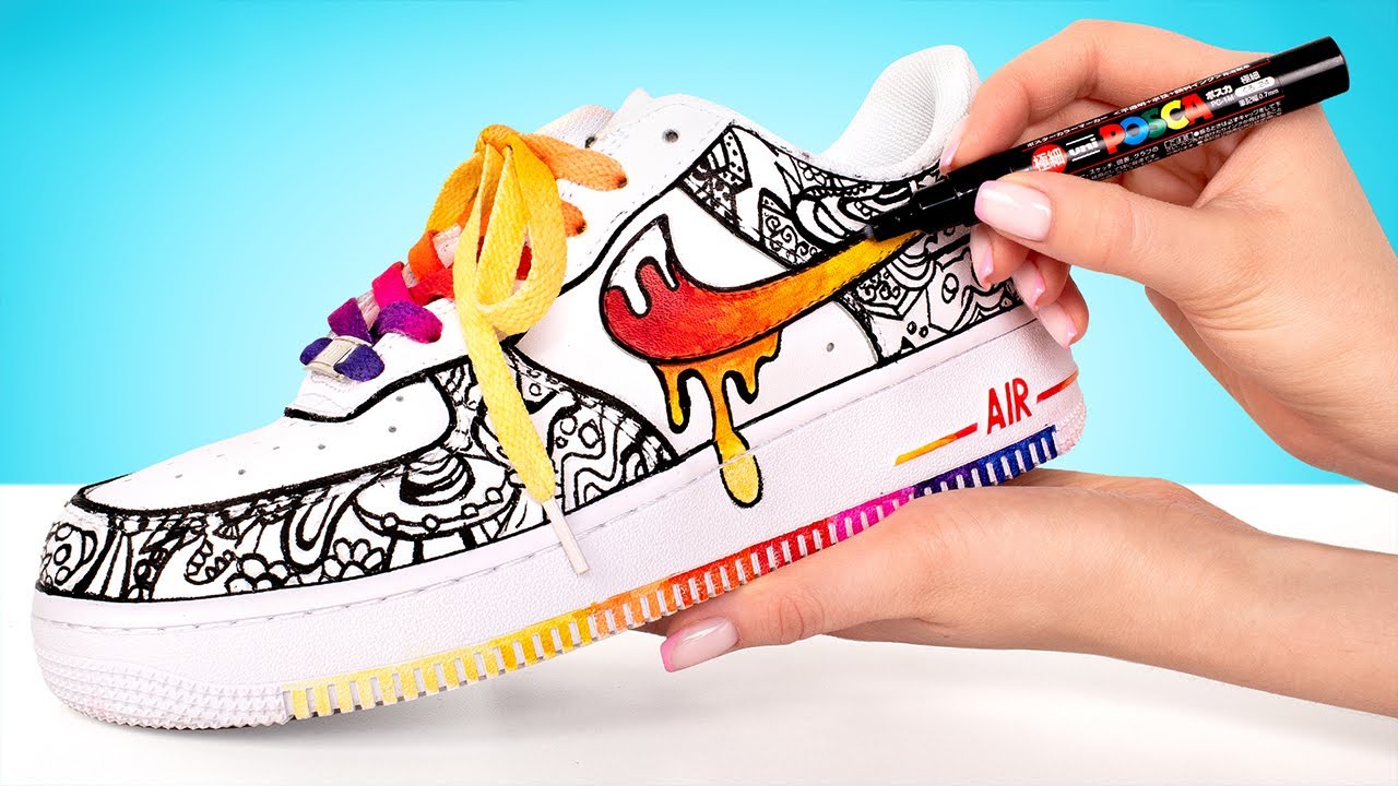 Individuell gestaltete Cartoon Nike Air Force 1 👟