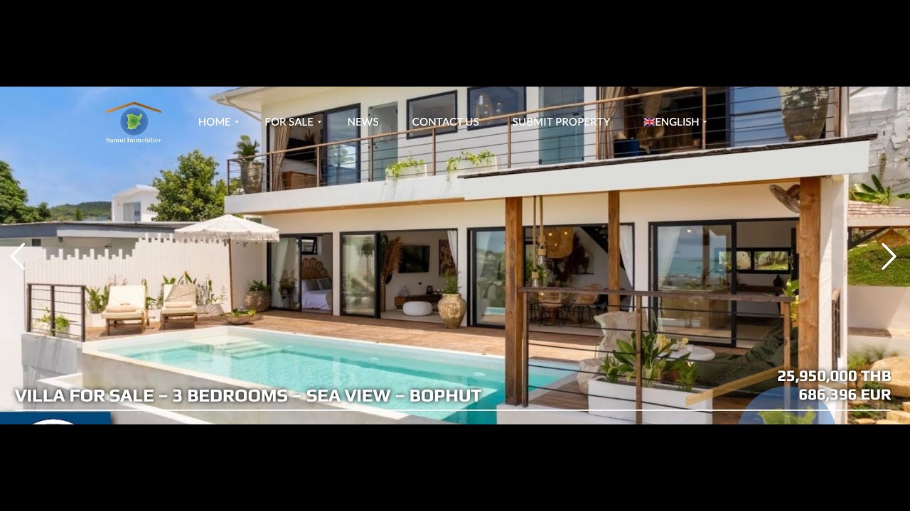 VM249 - Sea view Villa 3 or 5 bedrooms with pool - Bophut - Koh Samui