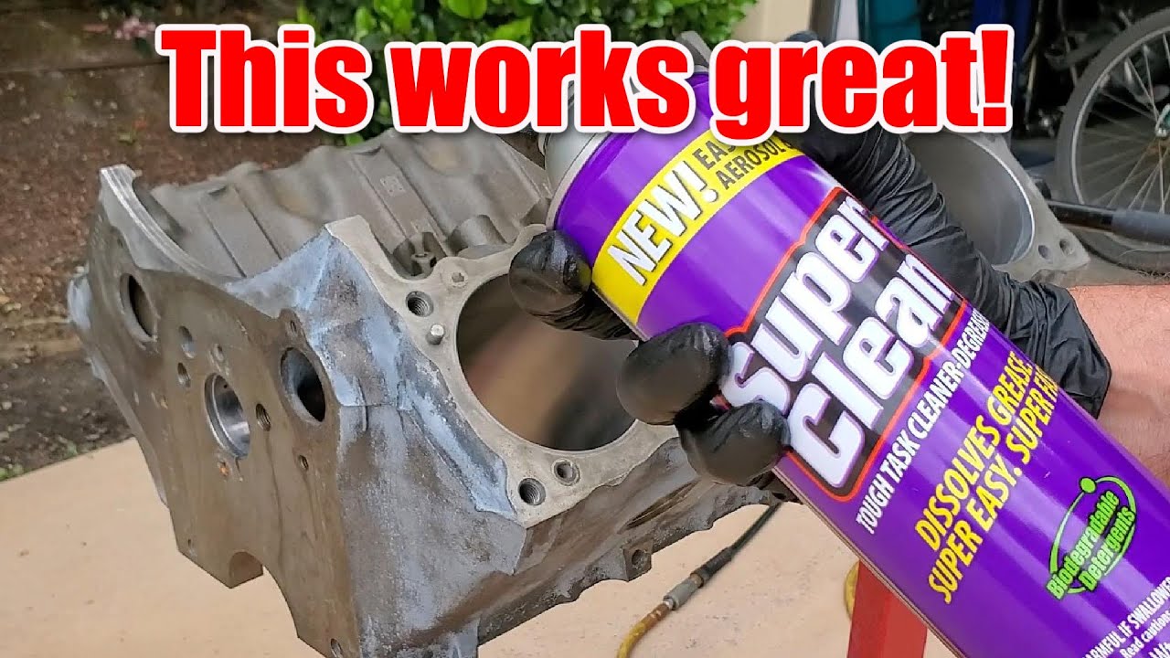 Engine Block Cleaning, inside and out.  Pontiac short block re-build, Part 1