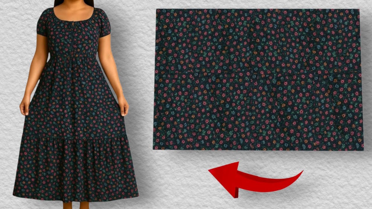 ✅ How To Easily Sew a Comfortable Dresses in 10 minute🔥 Anyone Can Make This Cute Dress 🪡