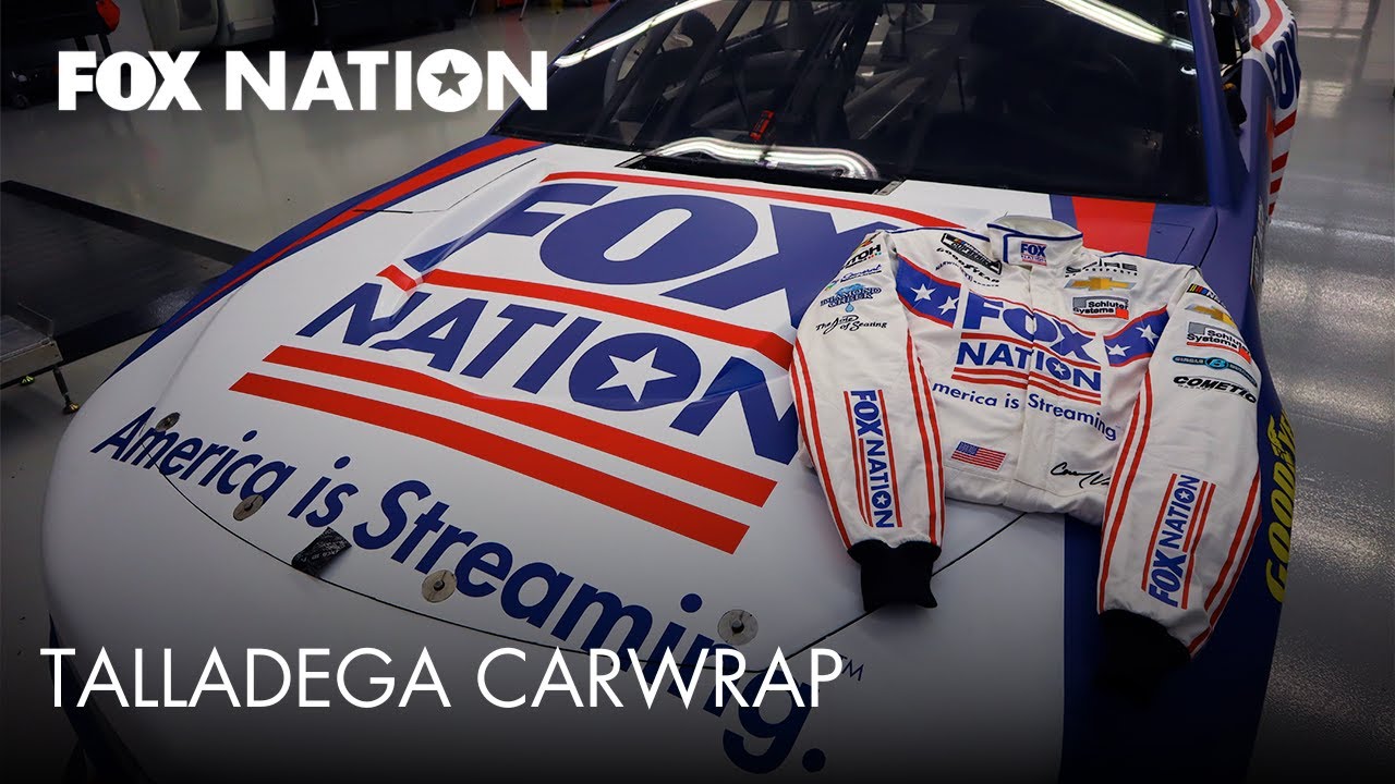 Talladega Fox Nation custom race car paint wrap timelapse