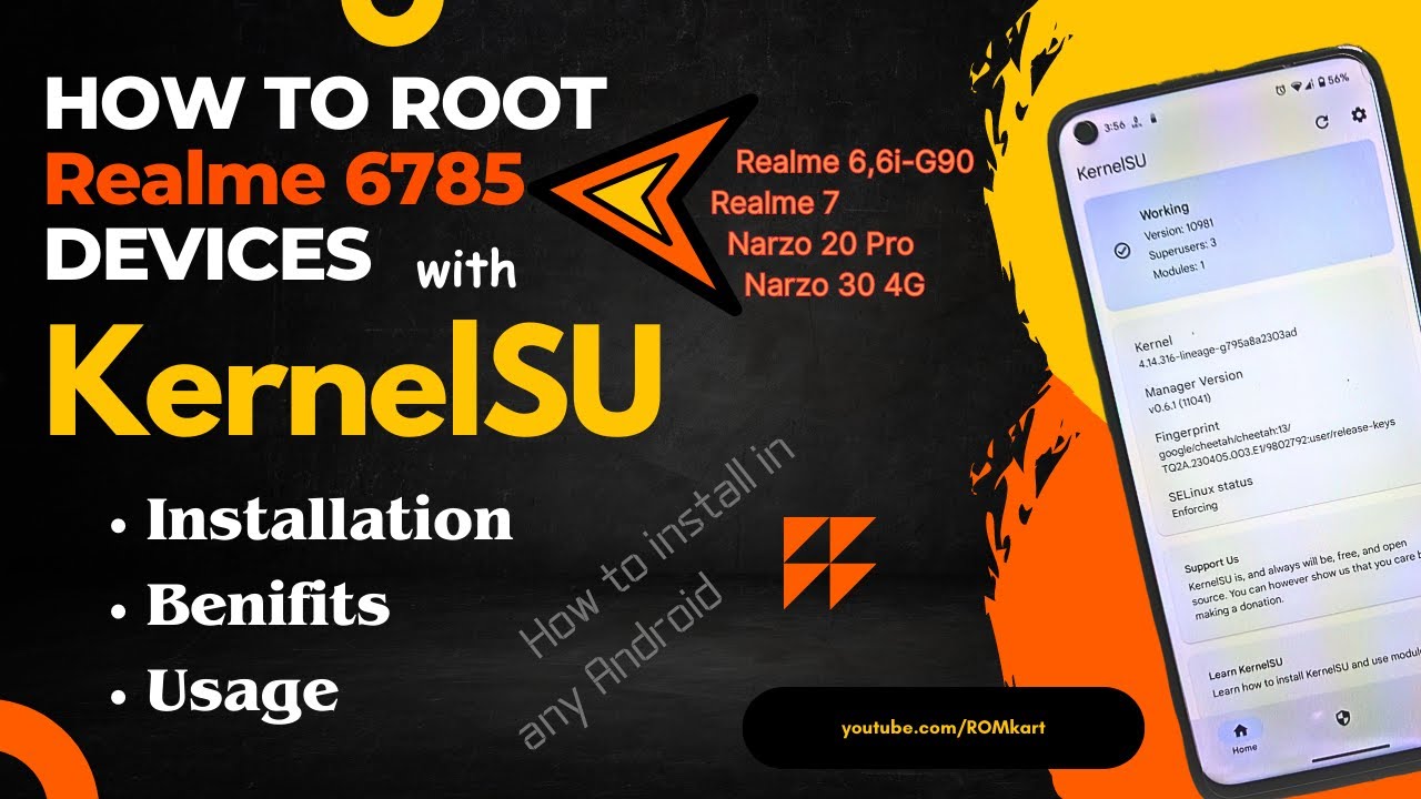 The Ultimate Guide to Rooting Realme 6,6i-G90, Realme 7, Narzo 20 Pro & Narzo 30 4G with KernelSU