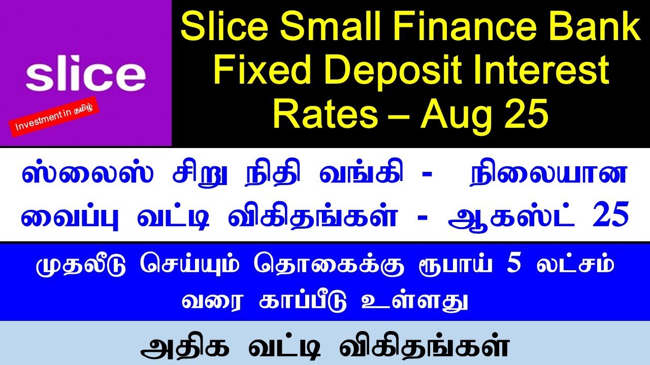 Slice Small Finance Bank | Fixed Deposit Interest Rates | Aug 2025 #slice #smallfinancebank