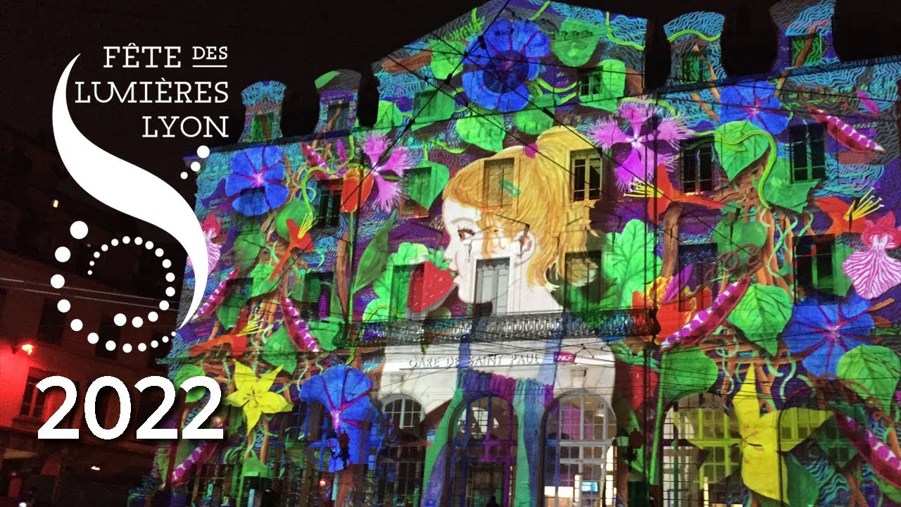 Fête des Lumières 2022 à Lyon – La gare Saint-Paul