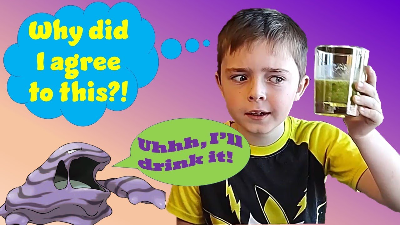 Pokemon cards GROSS DRINK challenge! Pull great cards…or drink sludge!