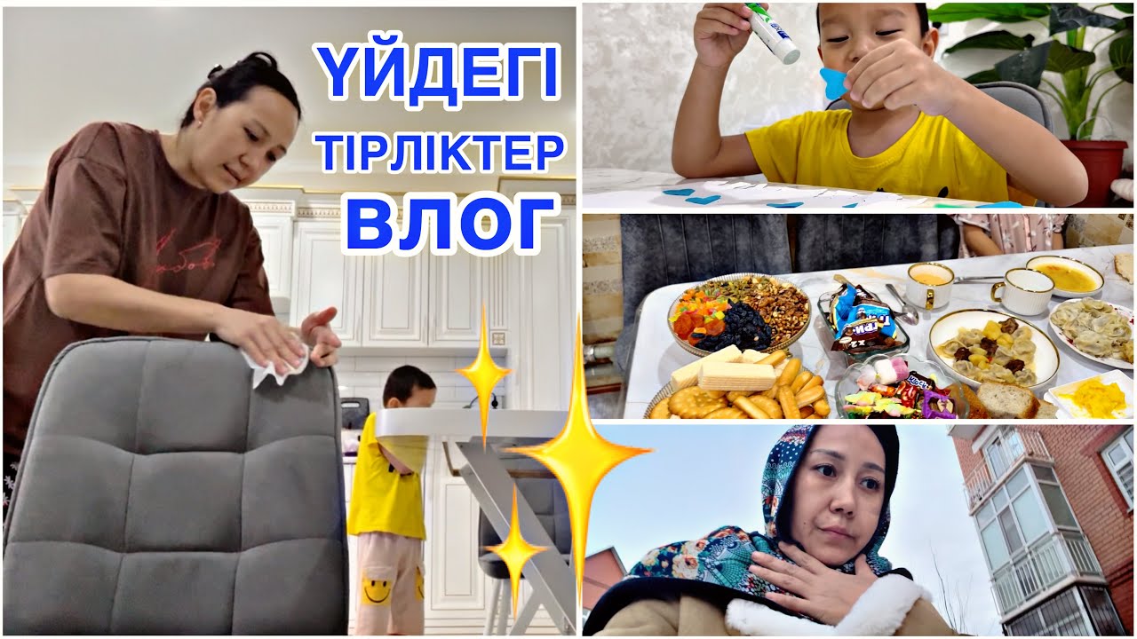 ҮЙДЕГІ ТІРЛІКТЕР🏠🫣/ВЛОГ🎞️🎥