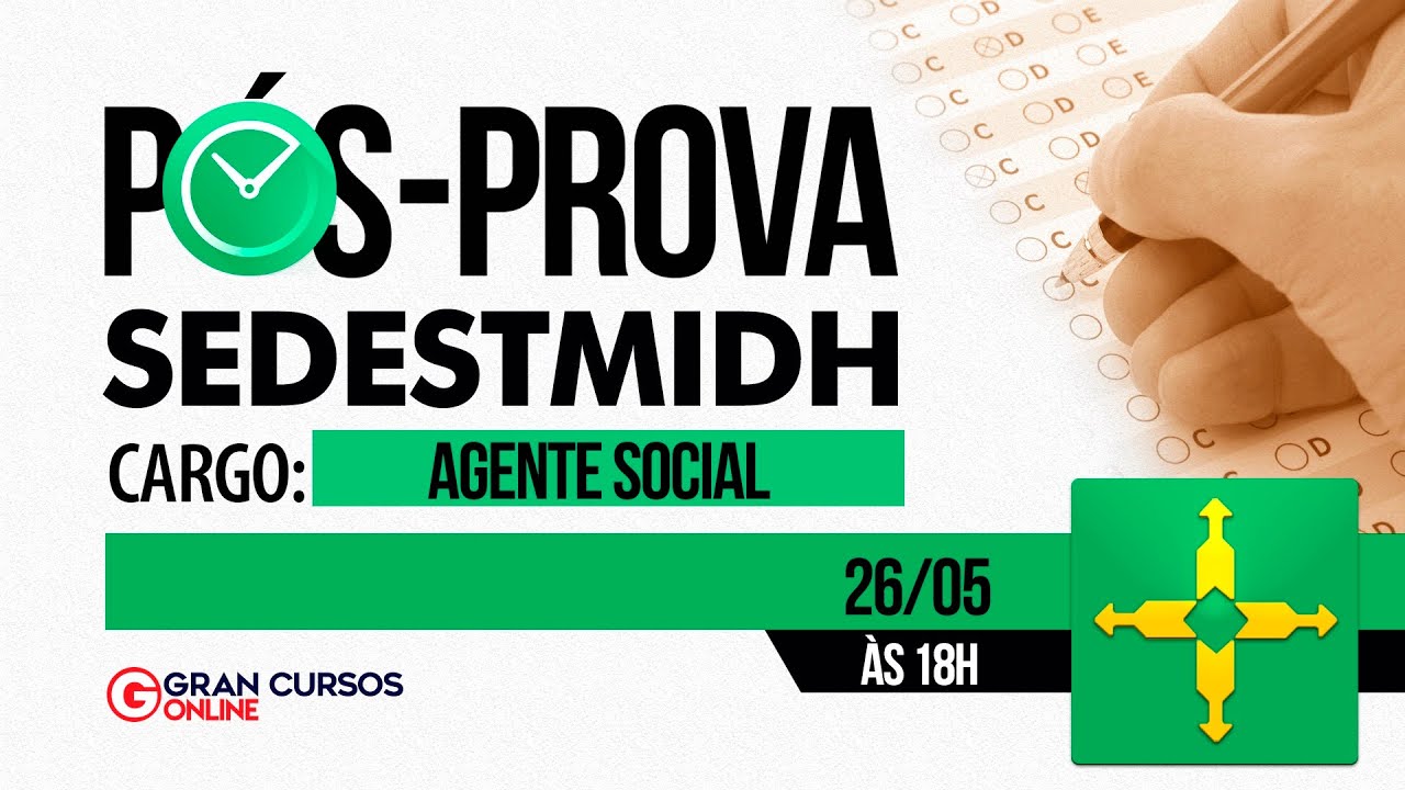 Concurso SEDEST: Agente Social - Corre&ccedil;&atilde;o da prova