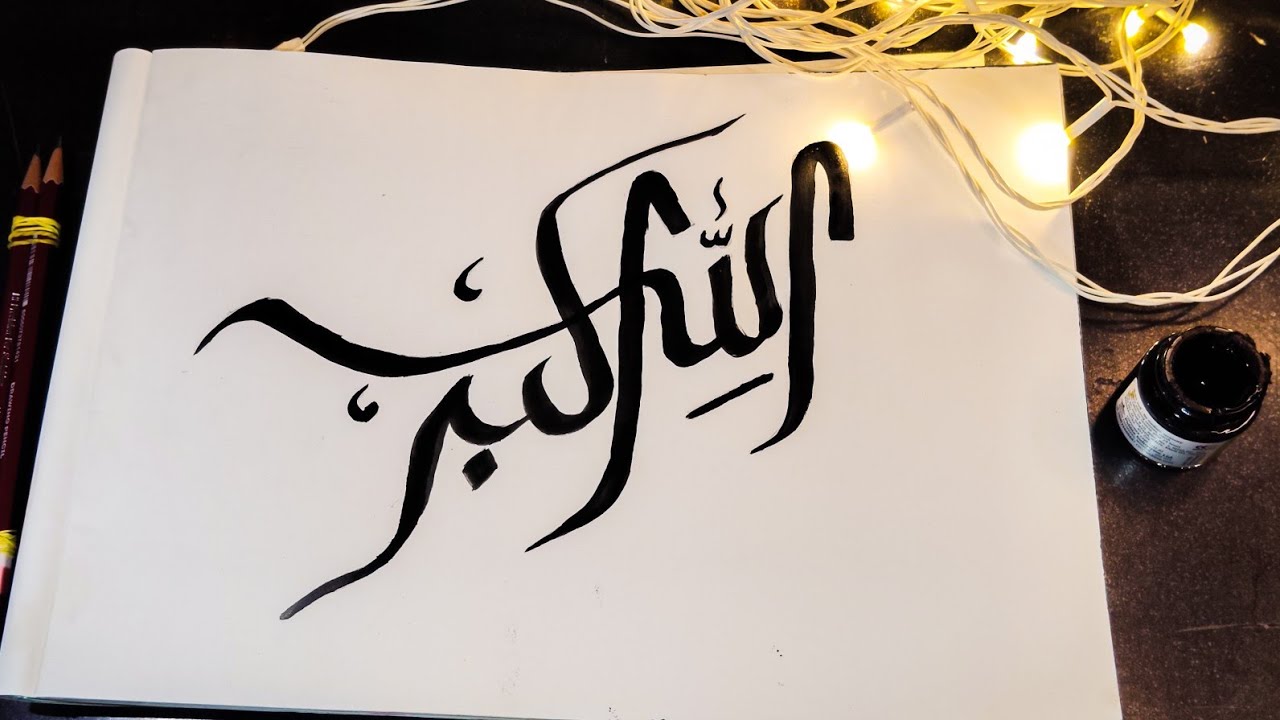 Arabic Alphabet Calligraphy for Beginners/Calligraphy Drawing Video/Beautiful Arabic Calligraphy 
