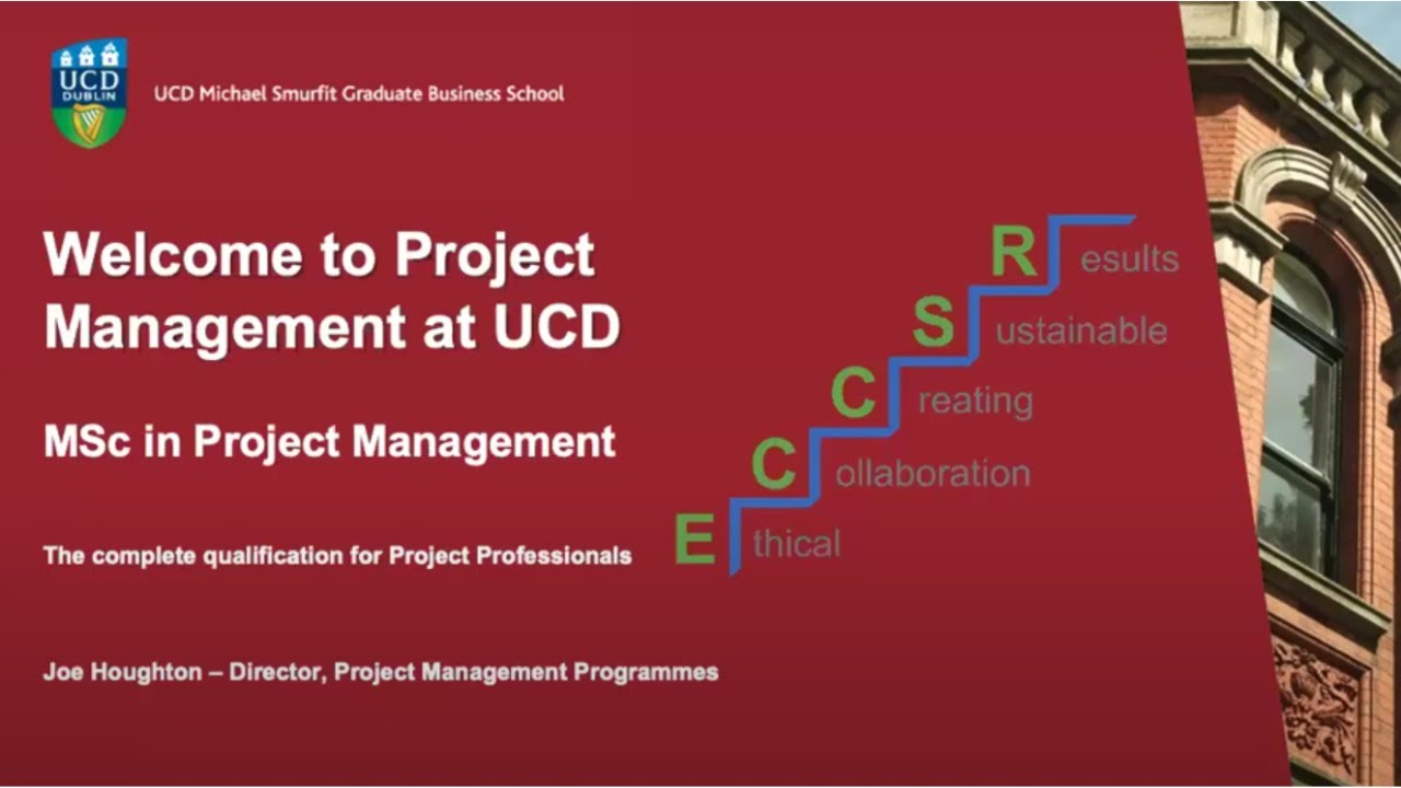 UCD Virtual Masters Week - MSc in Project Management