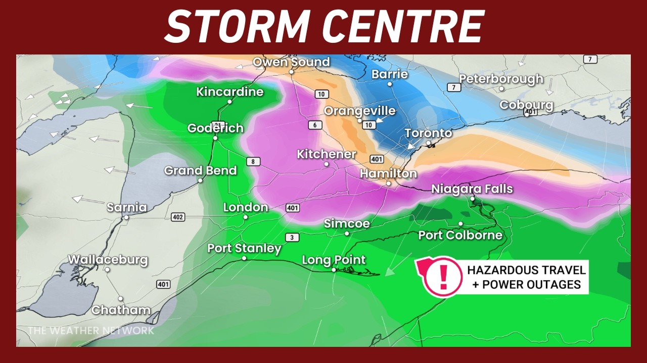 Icy Mix Disrupts Travel in Across Southern Ontario | #forecast