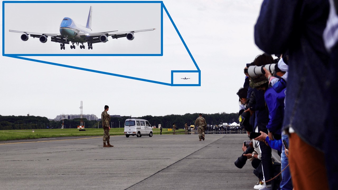 【History Made】Air Force One Arrives at Yokota Air Show in Japan