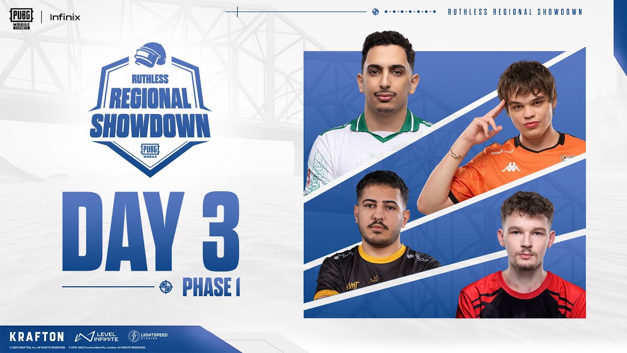 [EN] PUBG MOBILE RUTHLESS REGIONAL SHOWDOWN - PHASE 1 - DAY 3