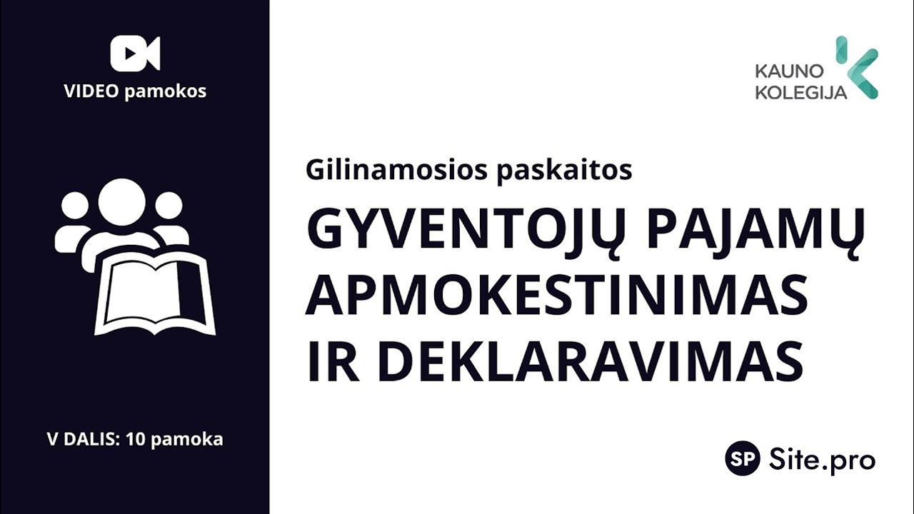 Gyventojų pajamų apmokestinimas ir deklaravimas