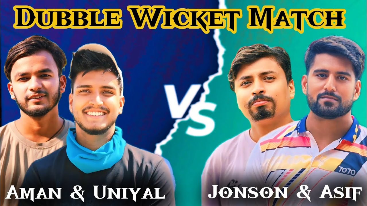 Aman & Uniyal Vs Jonson & Asif Khan 🏏🔥 Kon Jeeta Hoga Dubble Wicket Ki Jung