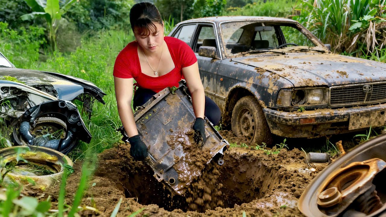 Genius Girl Successfully Repaired a Rusty Diesel Engine Fully Buried Underground for 36 Years