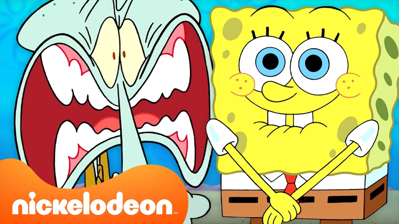 SpongeBob | 60 minut ze SpongeBobem doprowadzającym Skalmara do obłędu 😅 | Nickelodeon Polska