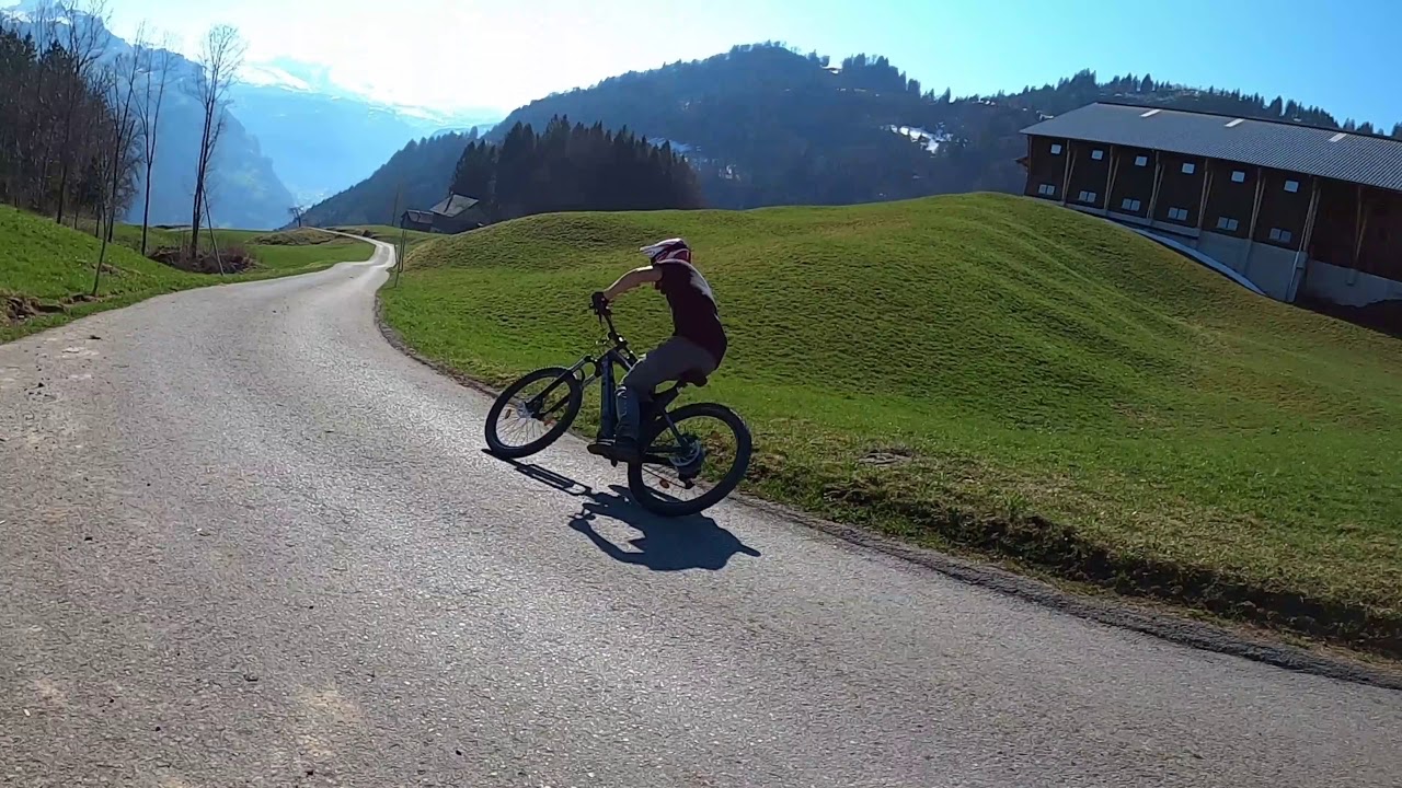 E-Bike Downhill Street ride