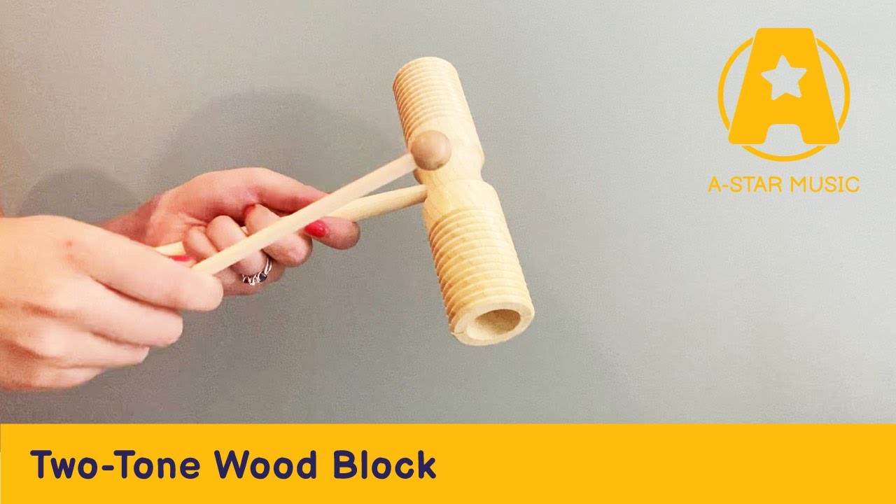 A-Star Two Tone Wood Block Guiro with Beater | AP4221